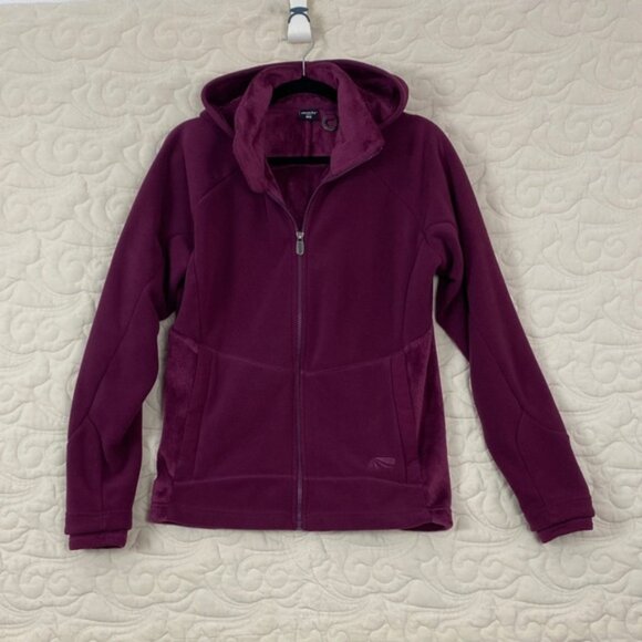 Marika Purple Hooded Fleece Jacket with Plush Lining - Picture 1 of 10